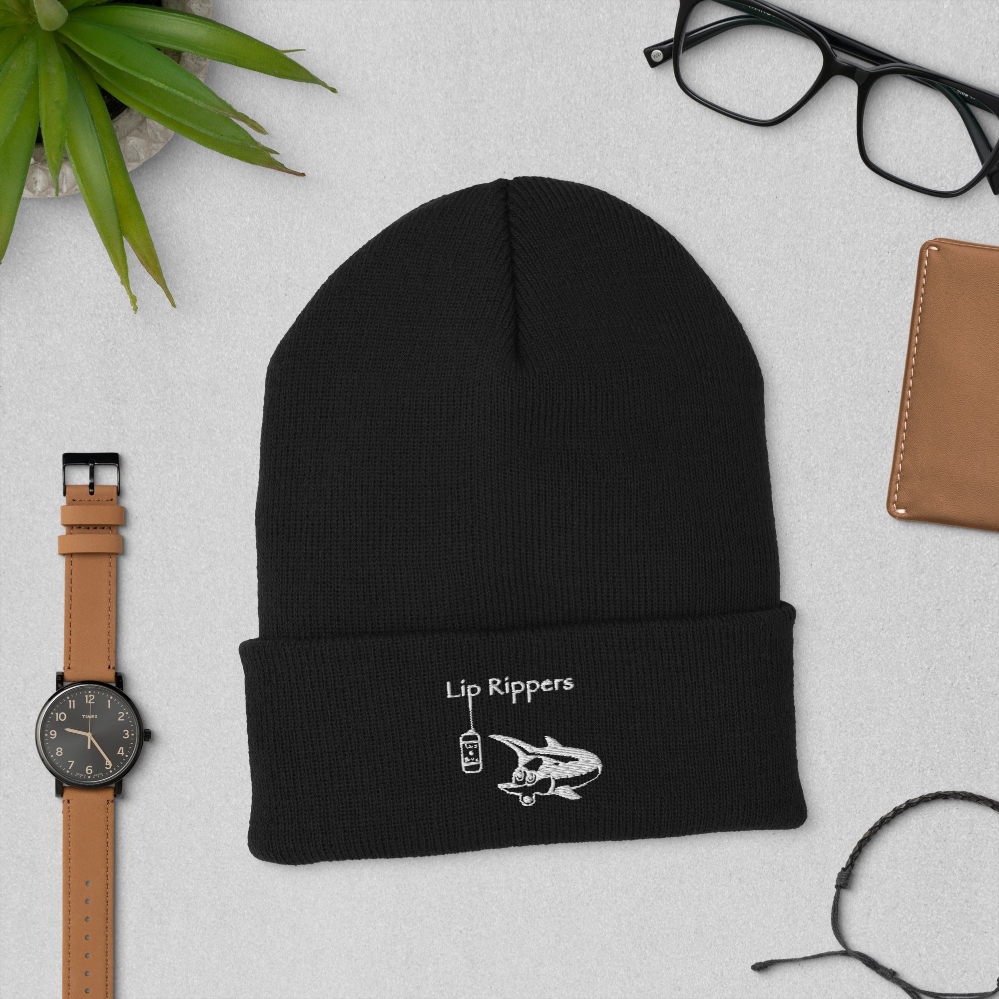 ニットキャップ・ビーニー BLACKBLOND Bibbidi lip piercing custom beanie black 232BN003 BLACKBLONDのBBD Cone Piercing Beanie 全3色 (BLACKBLOND